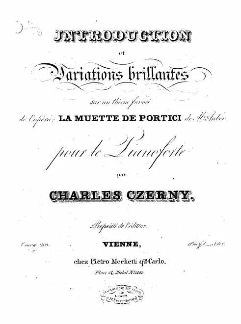 First page of Introduction et variations sur 'La muette de Portici'