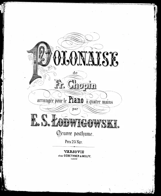 First page of Polonaise in G-flat Major (P1-8)