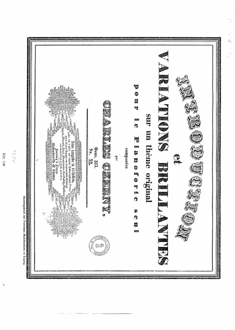First page of Introduction et variations brillantes sur un thème original
