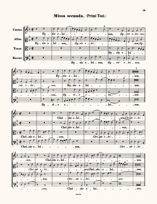 First page of Missa secunda