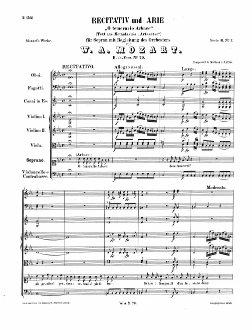 First page of O temerario Arbace