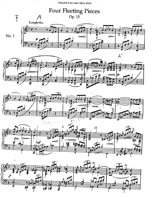 First page of Quatre pièces fugitives