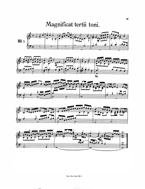 First page of Magnificat Fugue