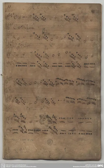 First page of Concerto for 2 Violins in A major
