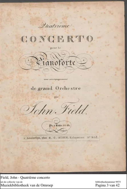 First page of Piano Concerto No.4