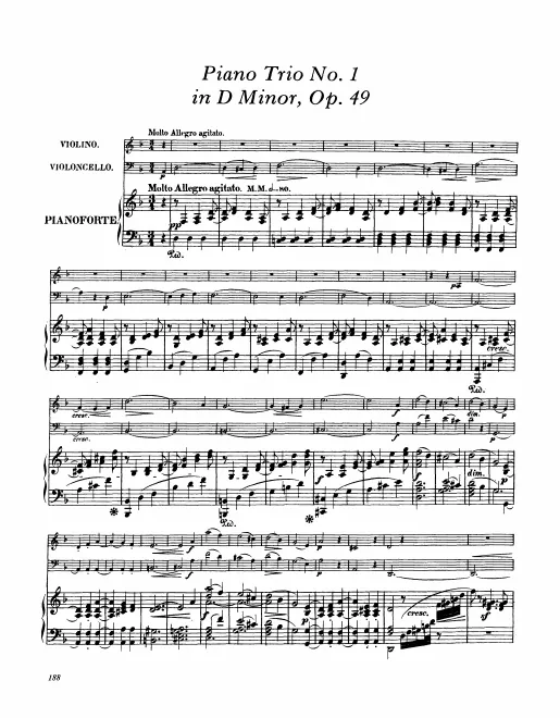First page of Piano Trio No.1