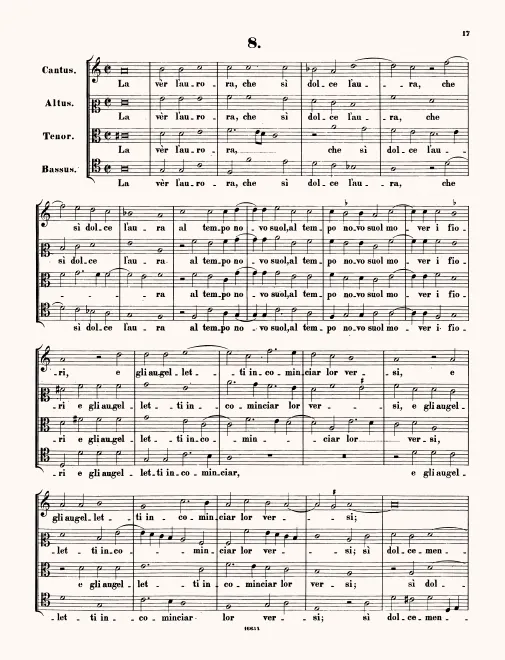 First page of Là vêr l'aurora
