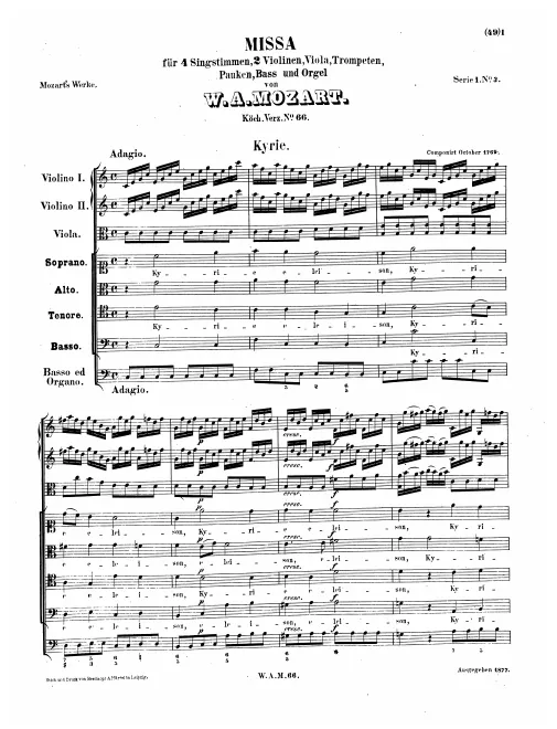 First page of Missa solemnis