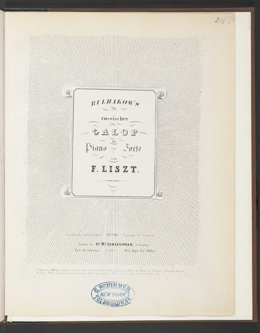 First page of Bulakhows Russischer Galop