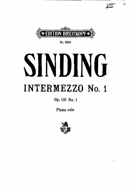 First page of 3 Intermezzi
