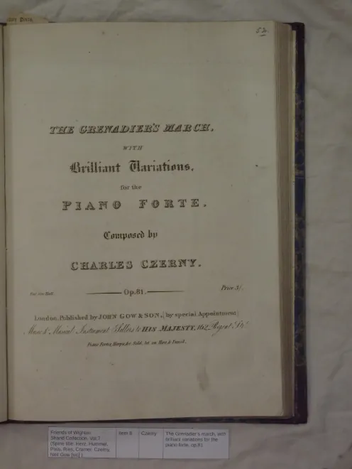 First page of Variations on the Grenadier's March