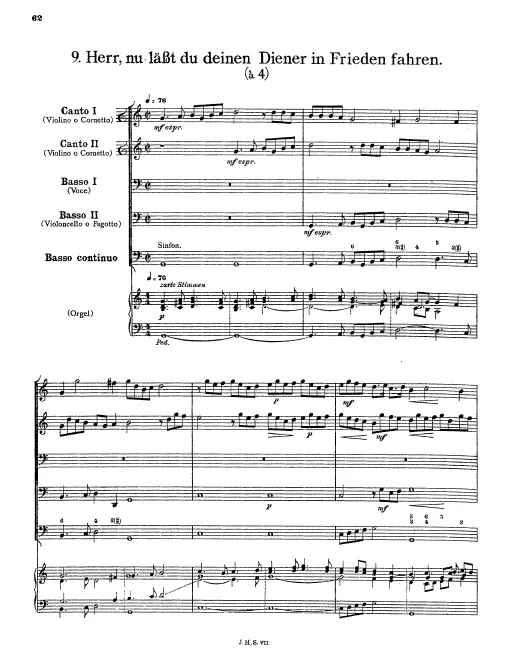First page of Herr, nu lässt du deinen Diener in Frieden fahren