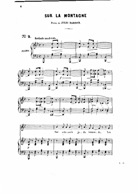First page of Sur la montagne