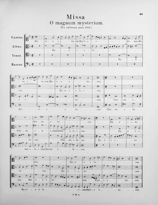 First page of Missa O magnum mysterium