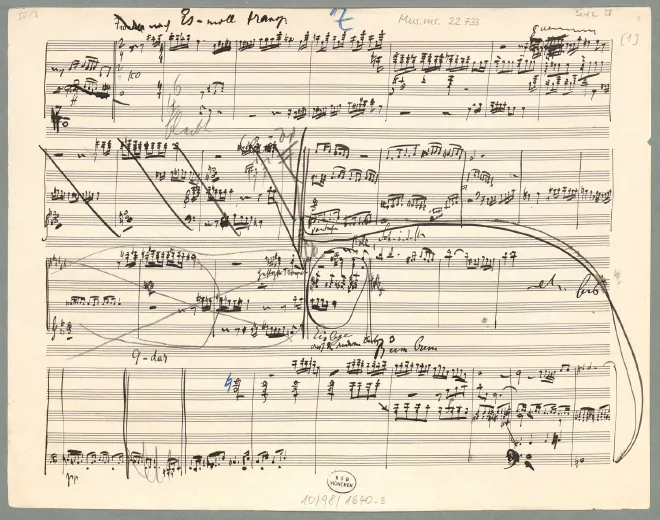 Movement I. Sketches. (BSB Mus. MS 22733)