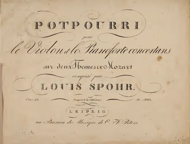 First page of Potpourri for Violin and Piano