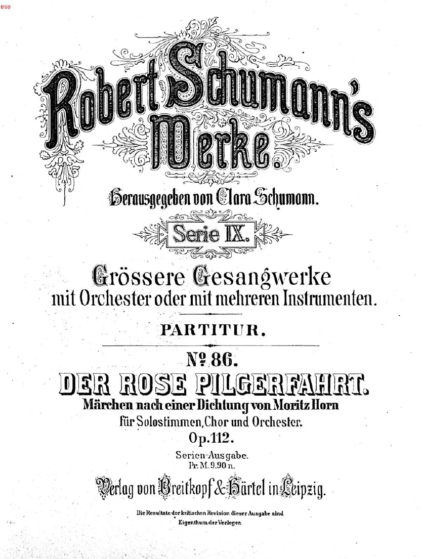 First page of Der Rose Pilgerfahrt