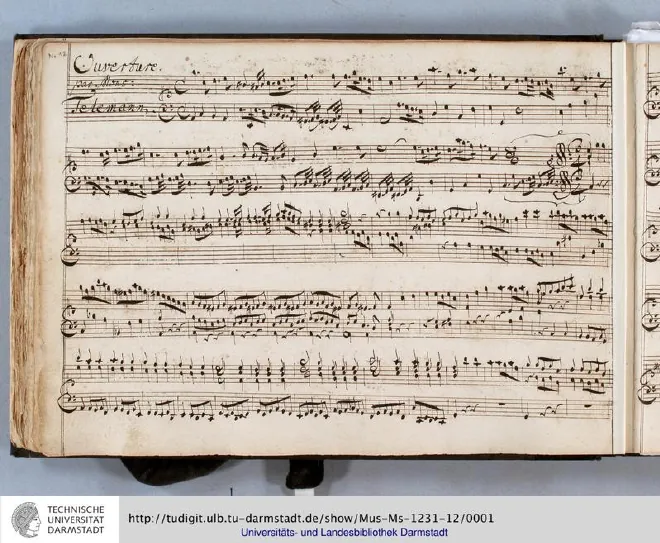First page of Ouverture in A minor