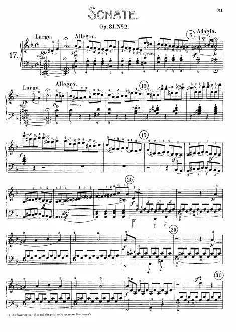 First page of Piano Sonata No.17