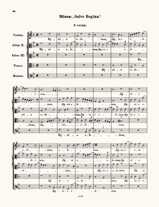 First page of Missa Salve Regina