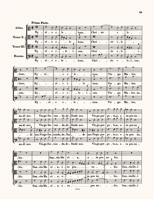 First page of Litaniae de Beata Maria Virgine