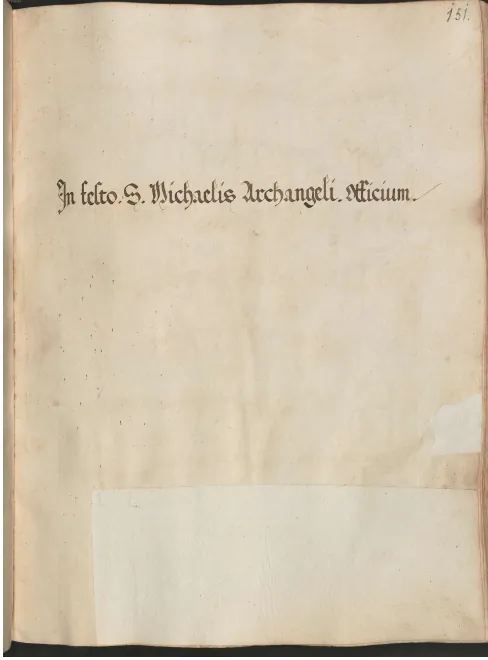 First page of Officium Sancti Michaelis