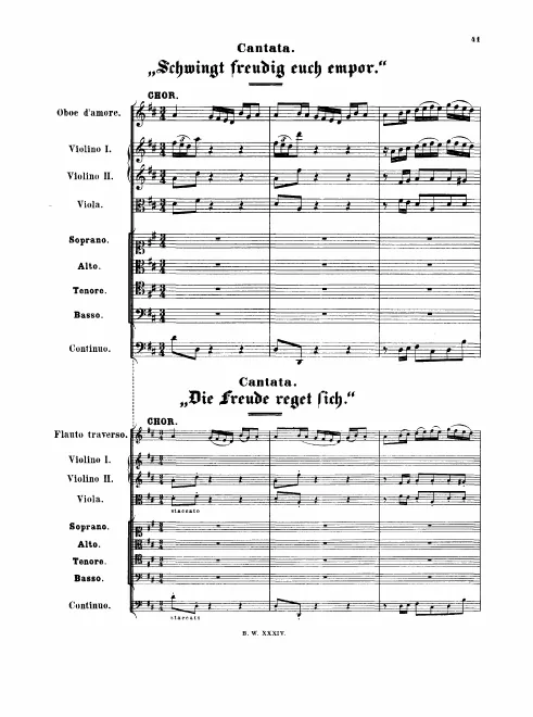 First page of Schwingt freudig euch empor