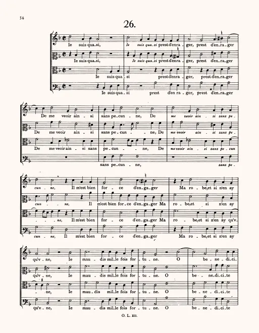 First page of Je suis quasi prest d'enrager