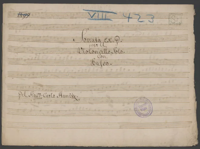 First page of Cello Sonata in D major