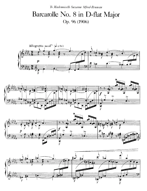 First page of Barcarolle No.8