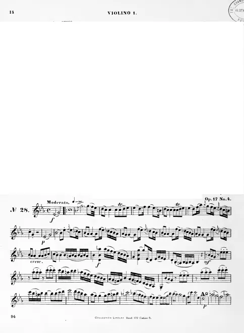 First page of String Quartet in C minor