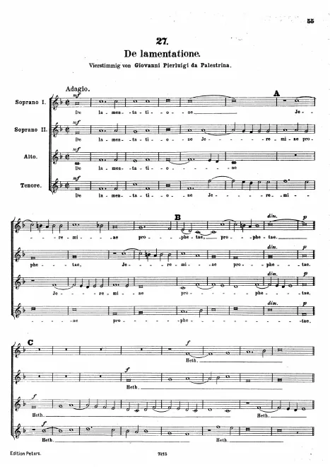 First page of De lamentatione