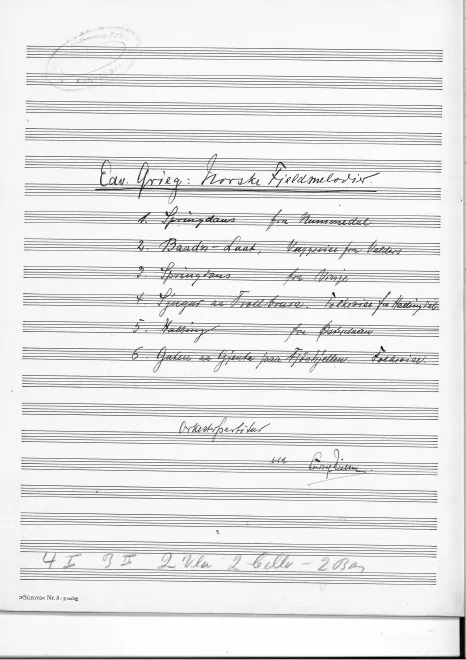First page of 6 Norwegian Mountain Melodies