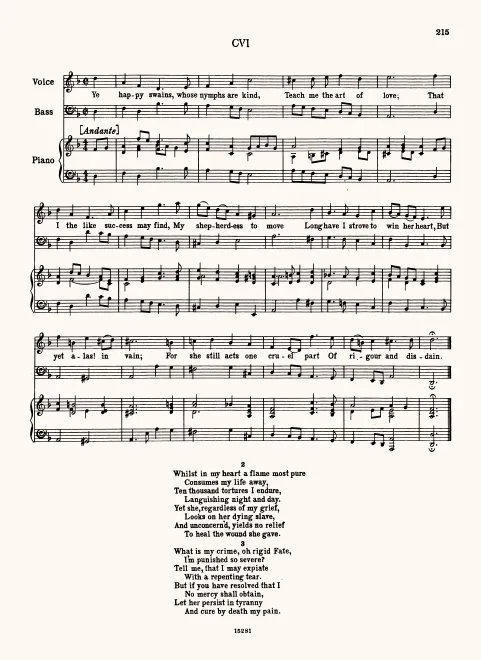 First page of Ye Happy Swains