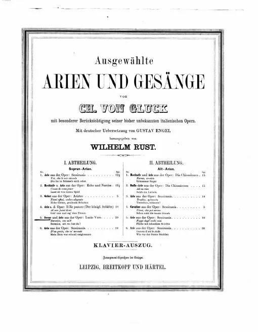 First page of Morceaux de chant détachés