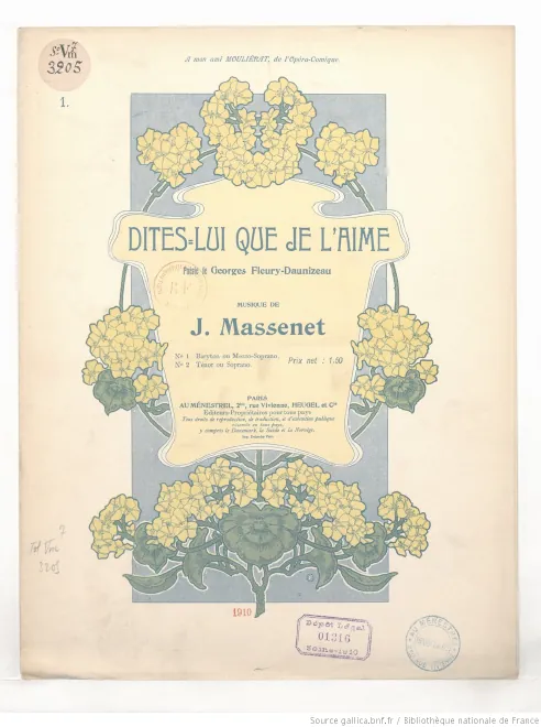 First page of Dites-lui que je l'aime
