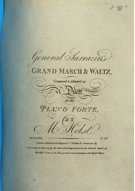 First page of General Sarrazin's Grand March and Waltz