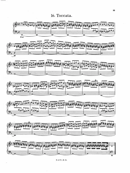 First page of Toccata and Fugue in D minor