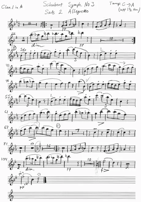Clarinet 1 (A, transposed)
