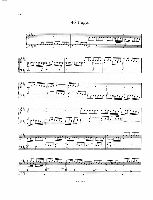 First page of Fugue in D major
