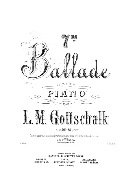 First page of Ballade No.7