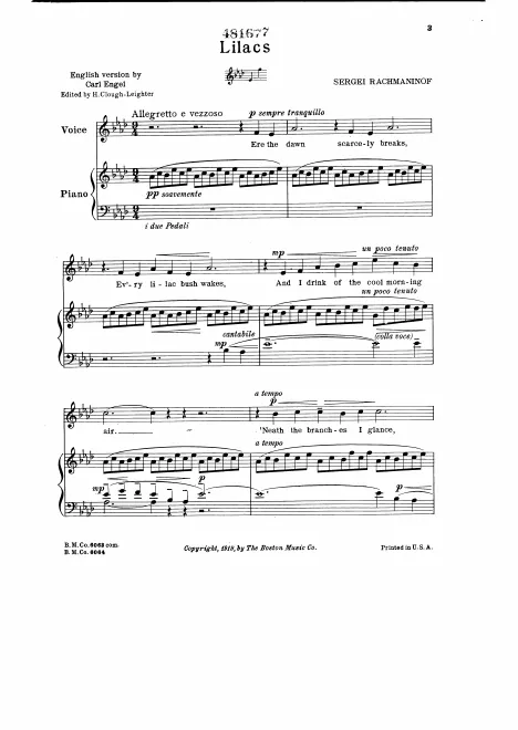 First page of 6 Songs
