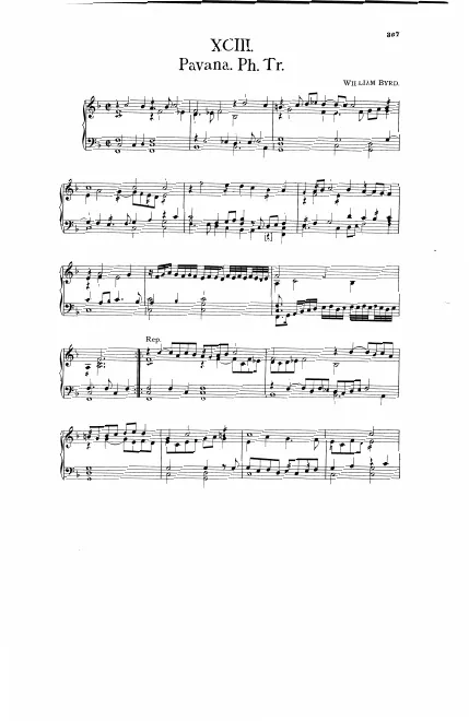 First page of Pavan 'Ph. Tr.' and Galiard