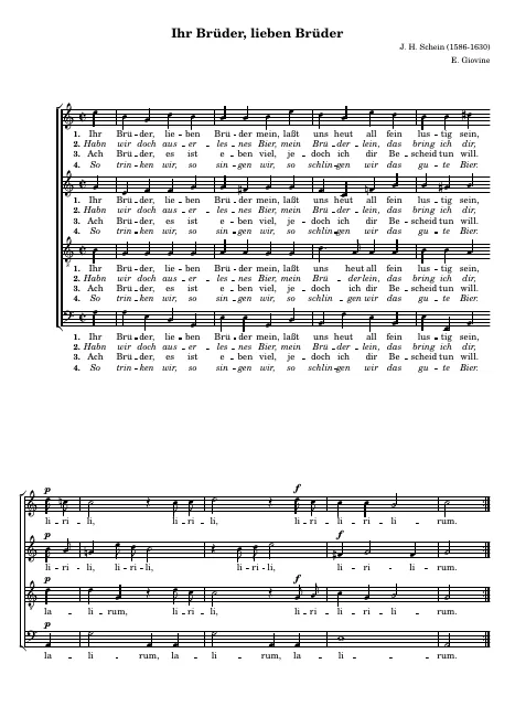 First page of Ihr Brüder, lieben Brüder mein