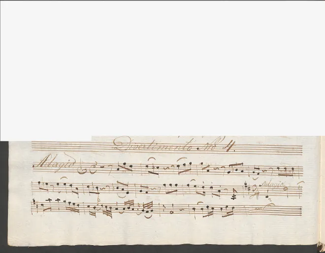 First page of Baryton Trio in D major