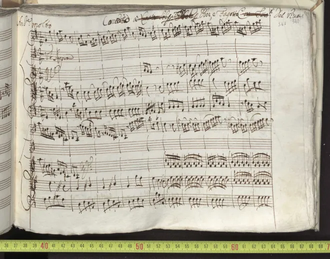 First page of Oboe & Bassoon Concerto in G major