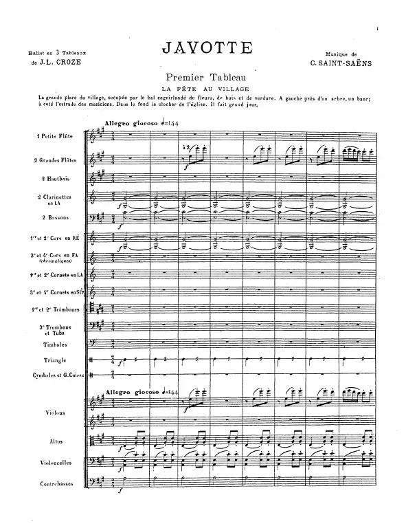 First page of Javotte