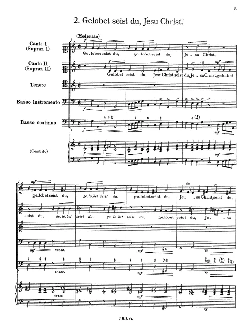 First page of Gelobet seist du, Jesu Christ