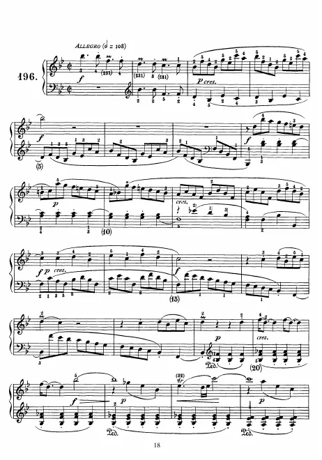 First page of Keyboard Sonata in B-flat major