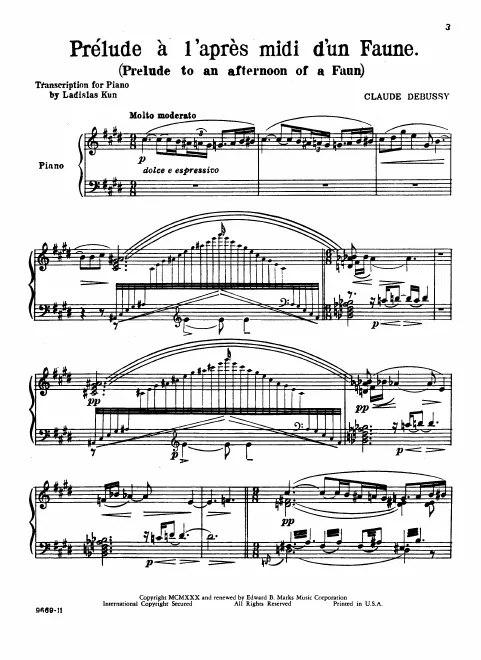 First page of Prélude à l’après-midi d’un faune